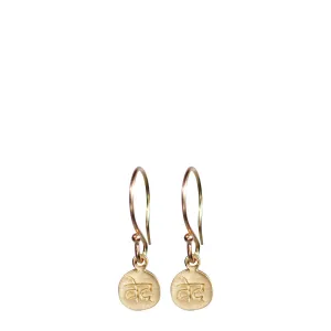 10K Gold 'Wisdom' Disc Earring