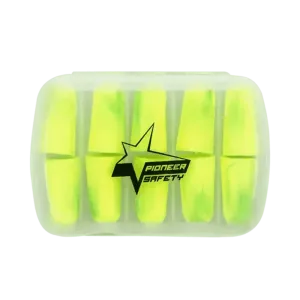 10pce 38db Green PU foam tapered bullet uncorded earplugs