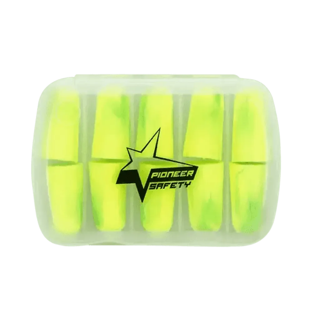 10pce 38db Green PU foam tapered bullet uncorded earplugs