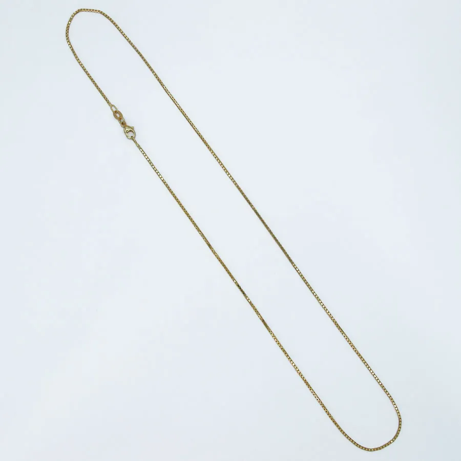 14K Yellow 20" Gold Box Chain