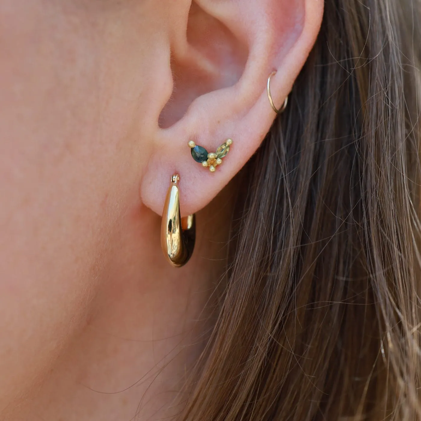 14k Yellow Gold Small Polished Hoop