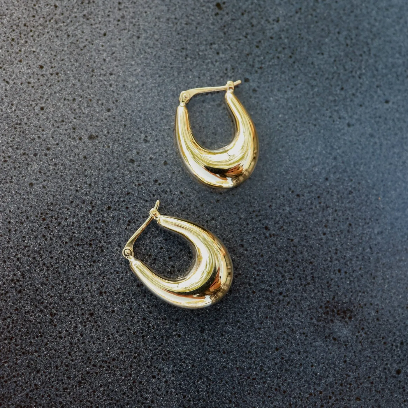 14k Yellow Gold Small Polished Hoop