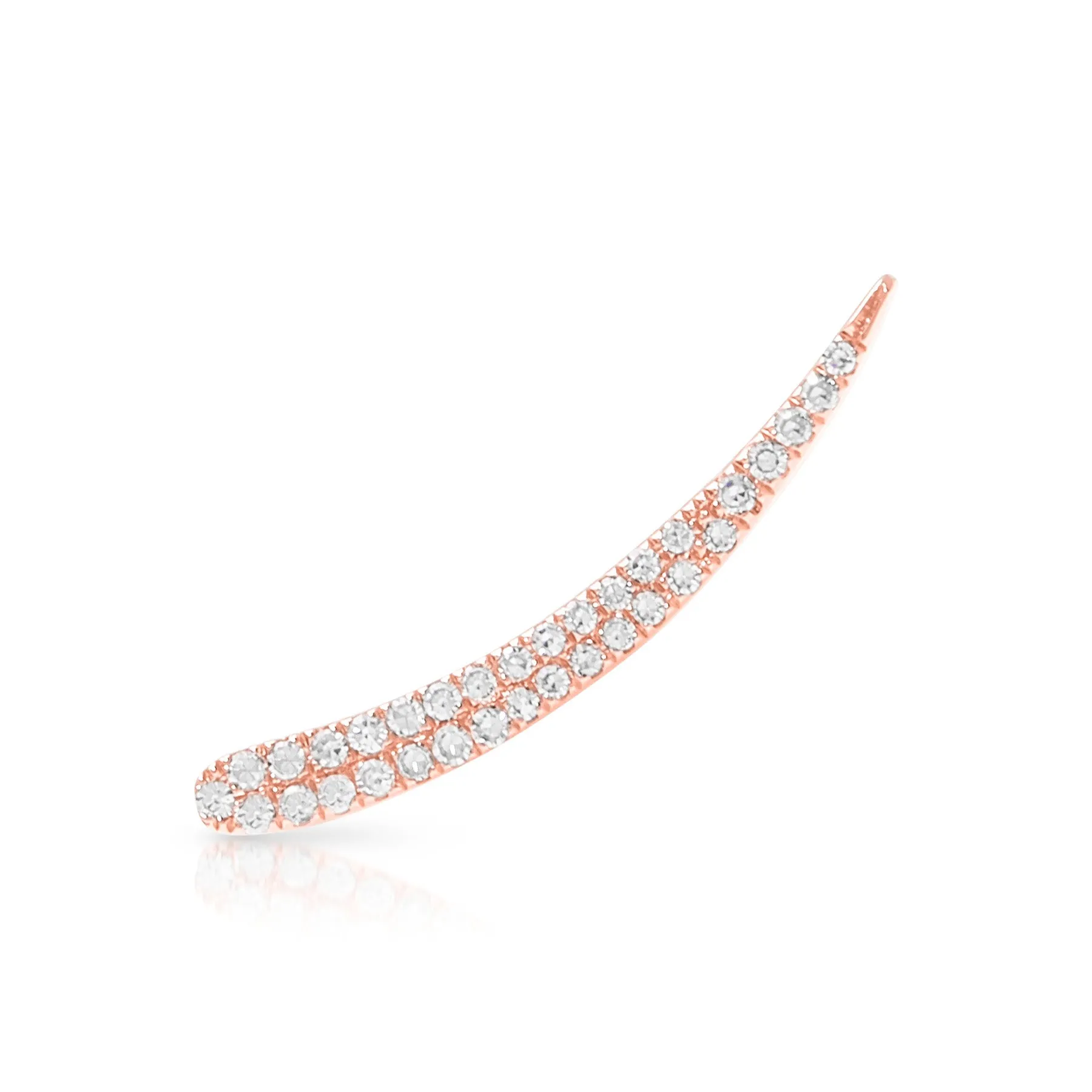 14KT Rose Gold Diamond Karma Ear Climber