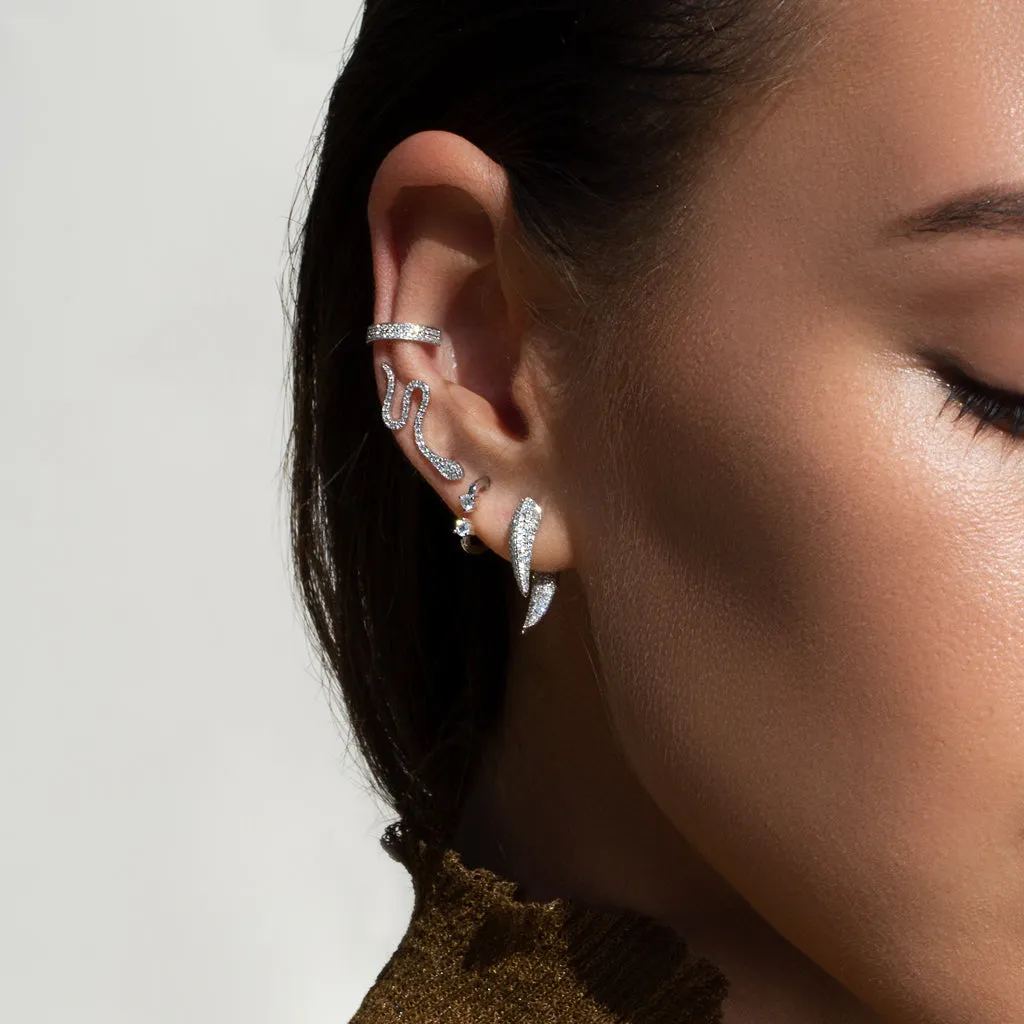 14KT White Gold Diamond Chloe Ear Cuff