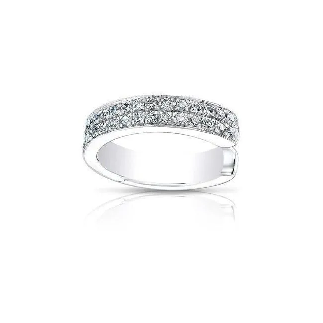 14KT White Gold Diamond Chloe Ear Cuff