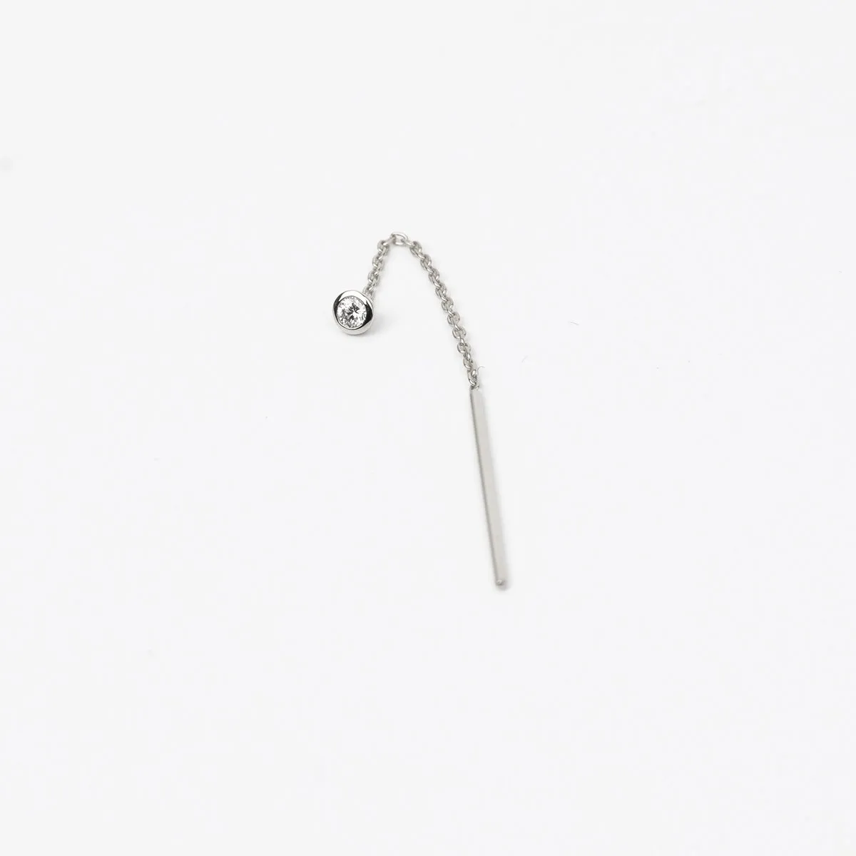 18k "Manhattan" Diamond Chain Earring Small size