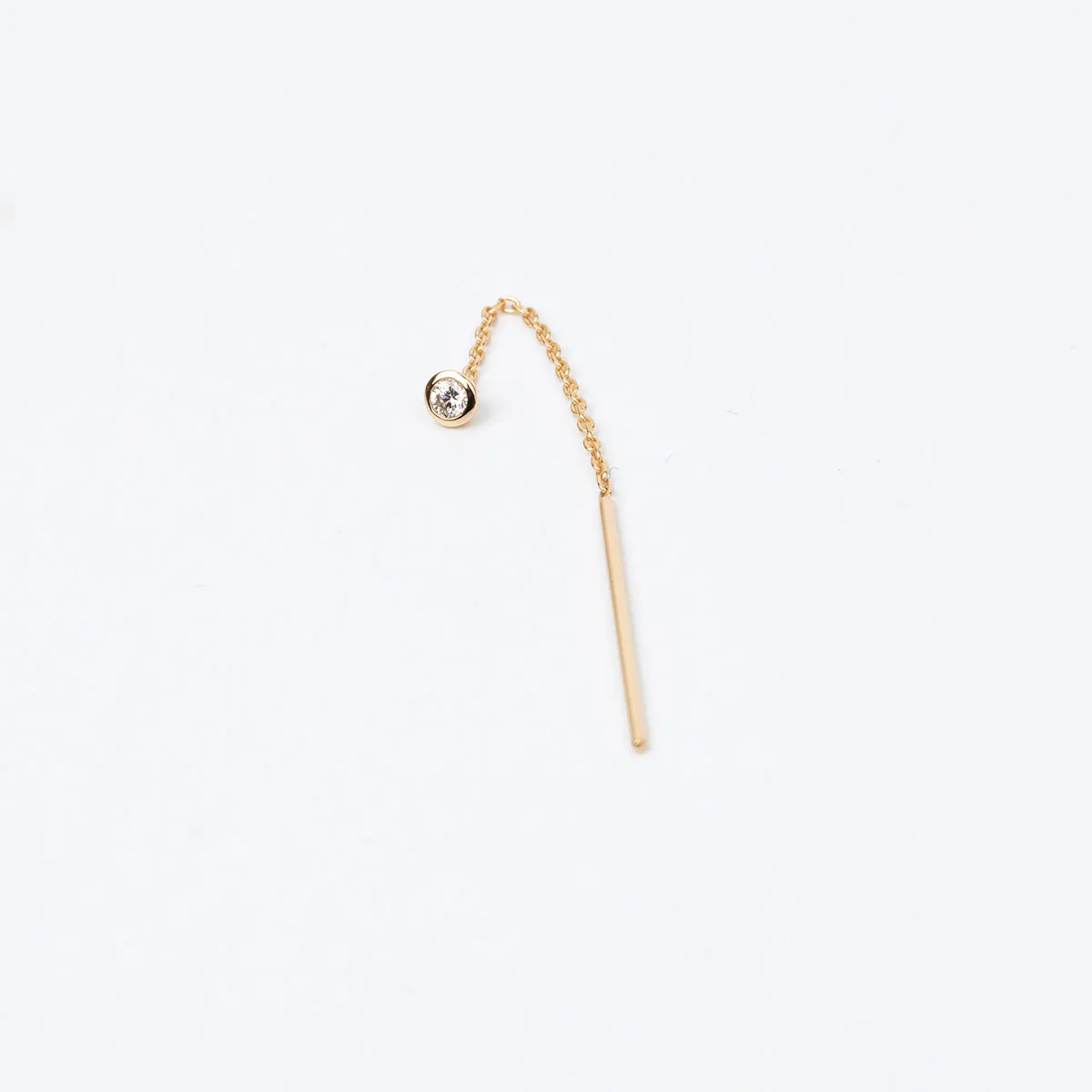 18k "Manhattan" Diamond Chain Earring Small size
