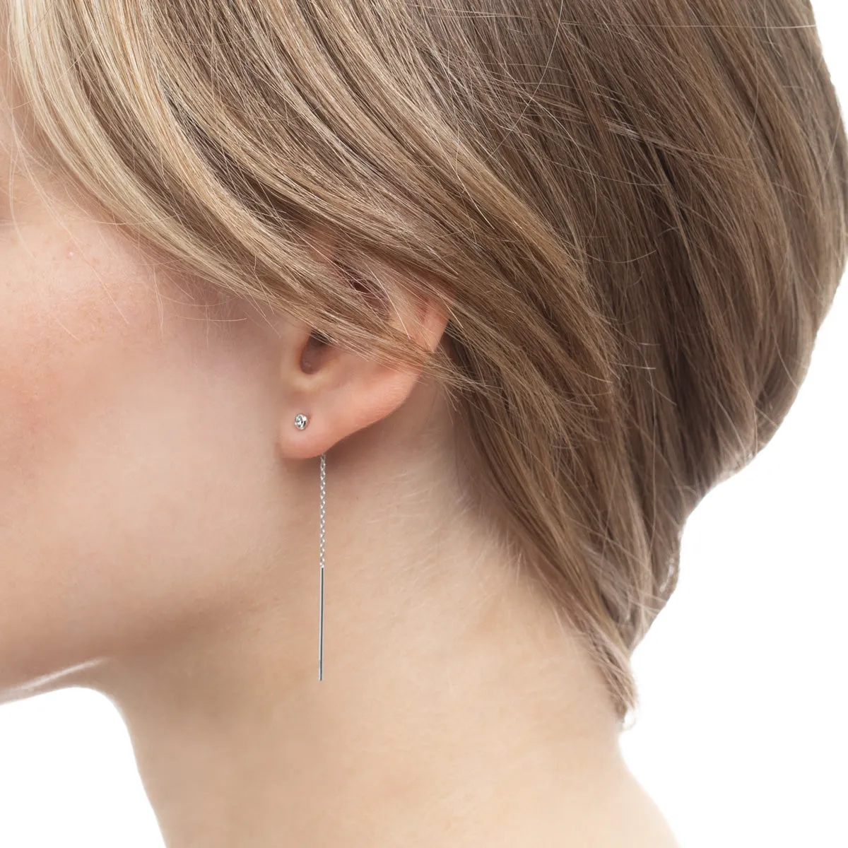 18k "Manhattan" Diamond Chain Earring Small size