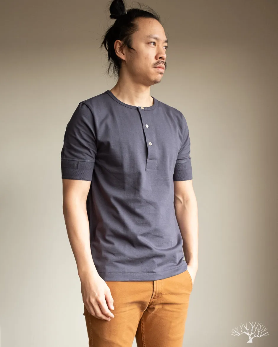 207 Short Sleeve Henley - Navy