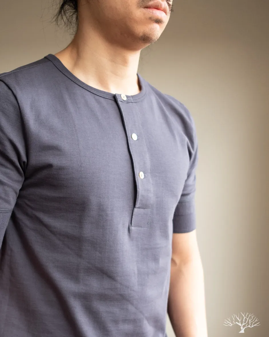 207 Short Sleeve Henley - Navy