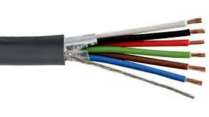 22 Ga. 8 Conductor Stranded Access System Cable, Overall Shield, 500 Ft. Spool JAFS8-22/500