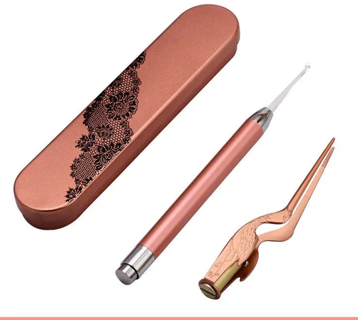 2PCS Ear Wax Removal Tool Kit Ear Pick Set Flashlight Earpick With Led For Adults and Kids