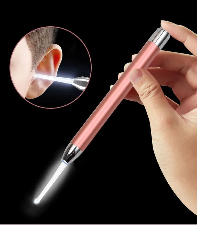 2PCS Ear Wax Removal Tool Kit Ear Pick Set Flashlight Earpick With Led For Adults and Kids