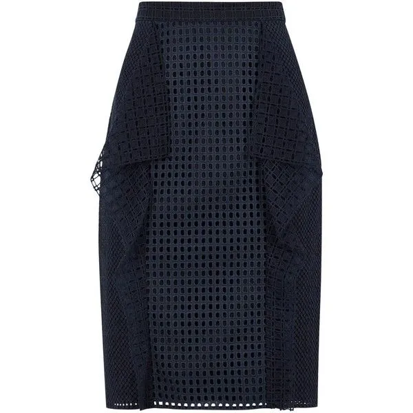 3.1 Phillip Lim Broderie Anglaise Cotton Ruffled Midi Skirt