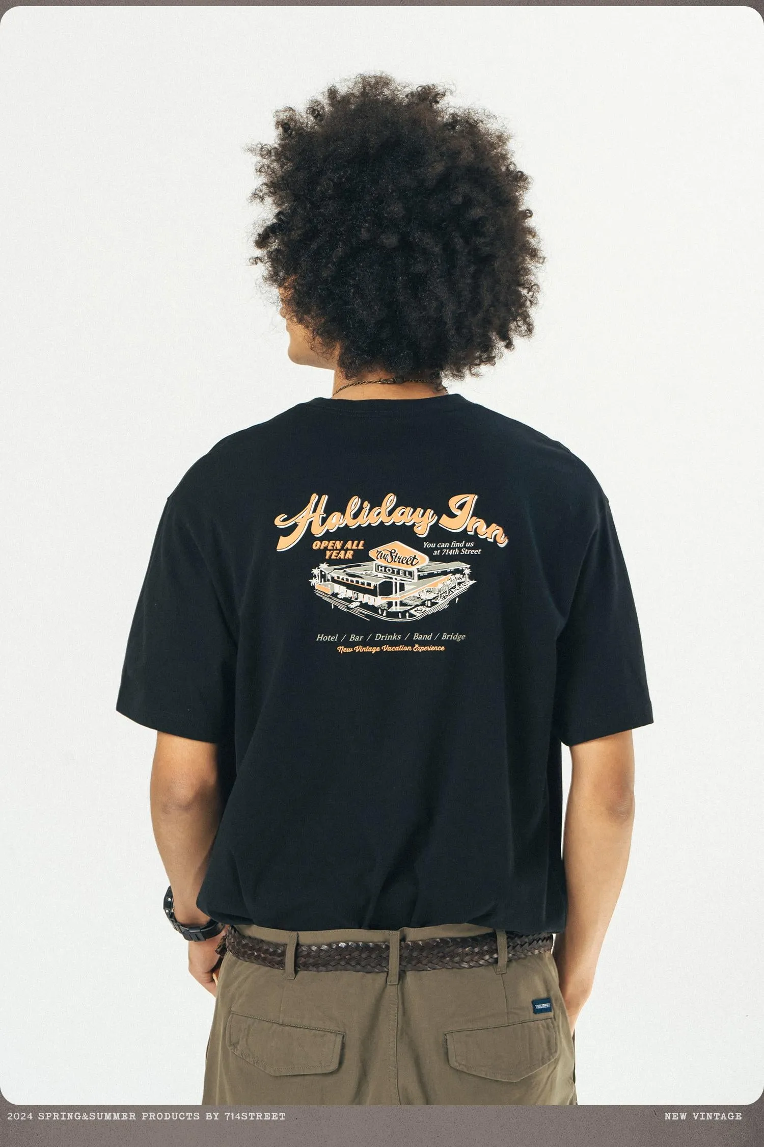 714STREET カジュアルプリントTシャツ 714ST037