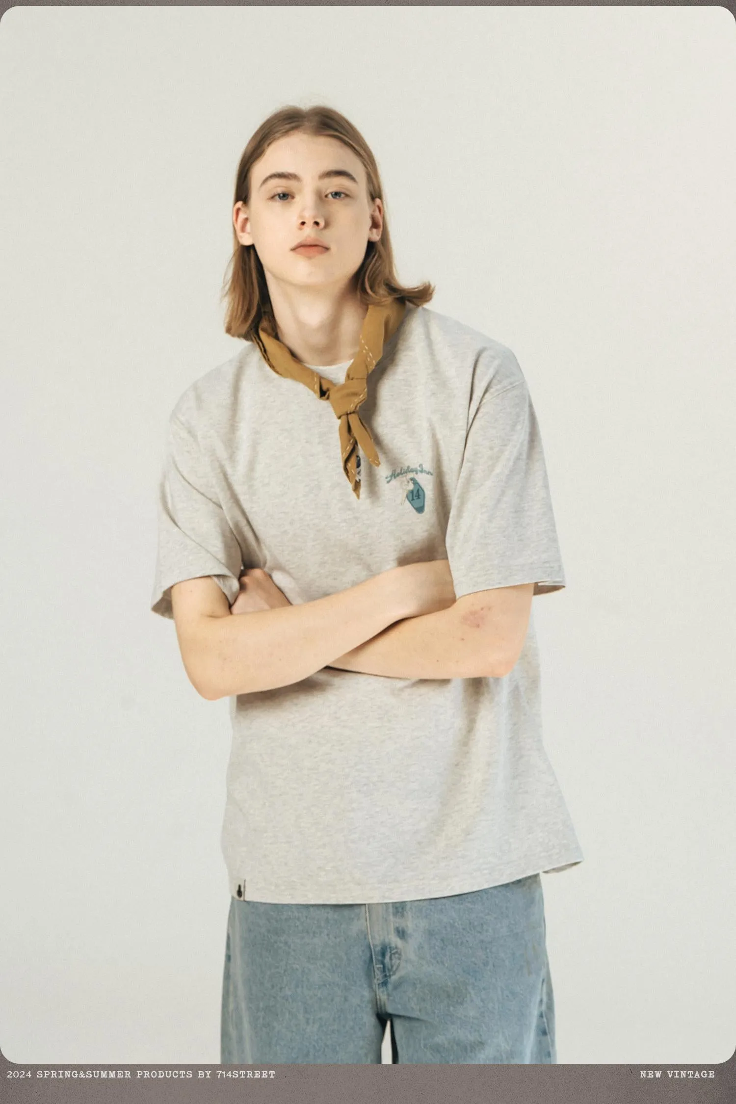 714STREET カジュアルプリントTシャツ 714ST037