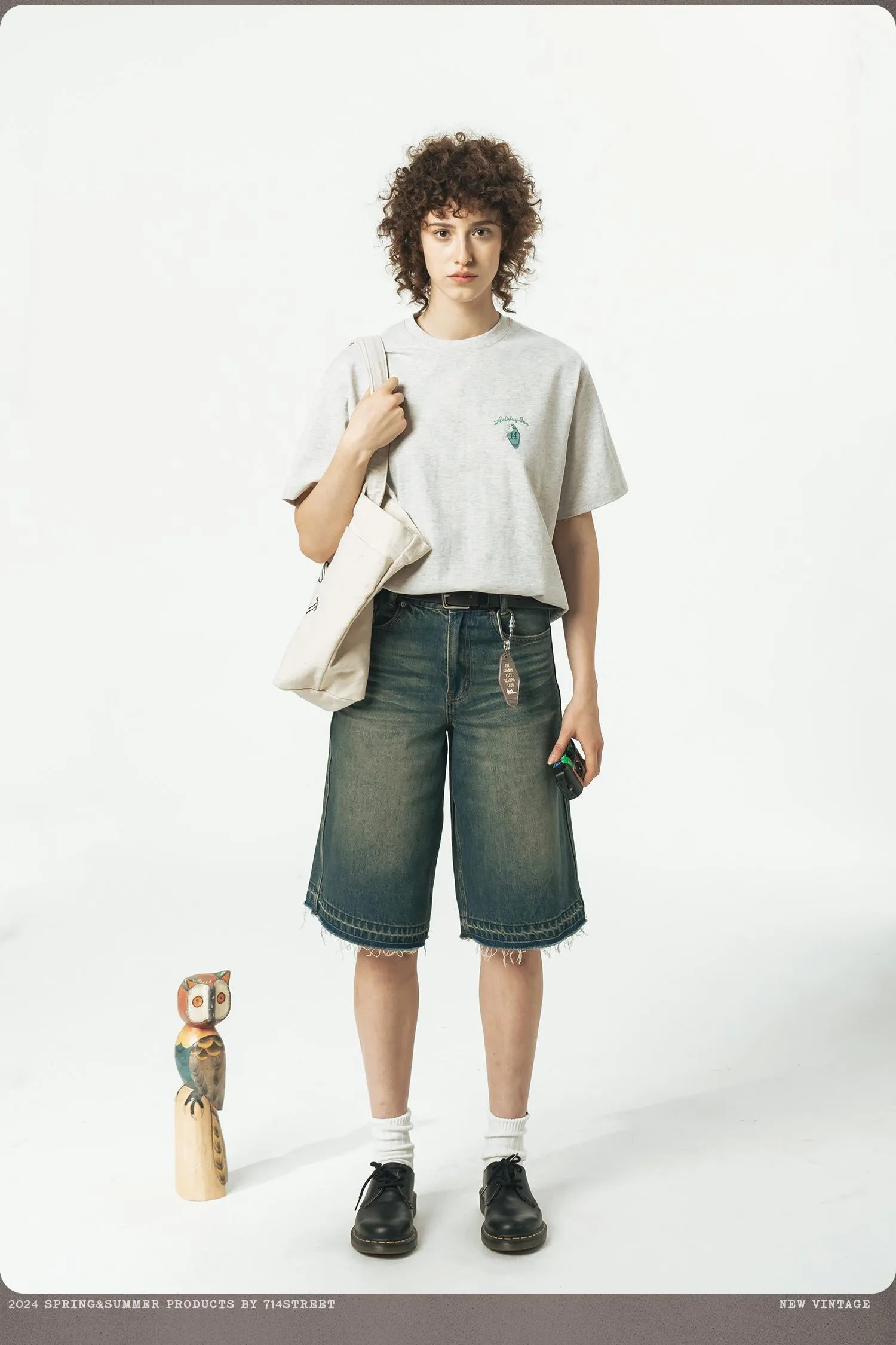 714STREET カジュアルプリントTシャツ 714ST037