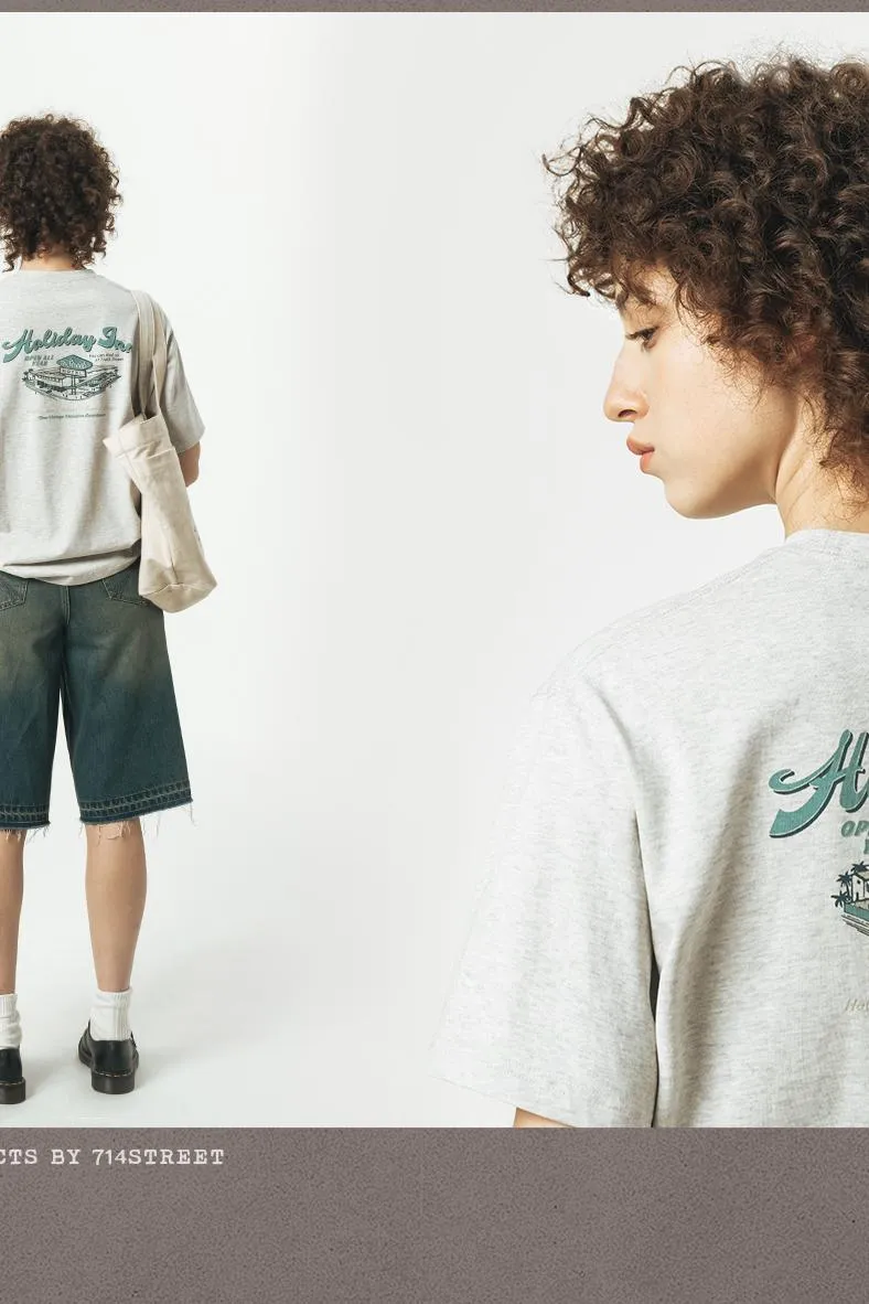 714STREET カジュアルプリントTシャツ 714ST037