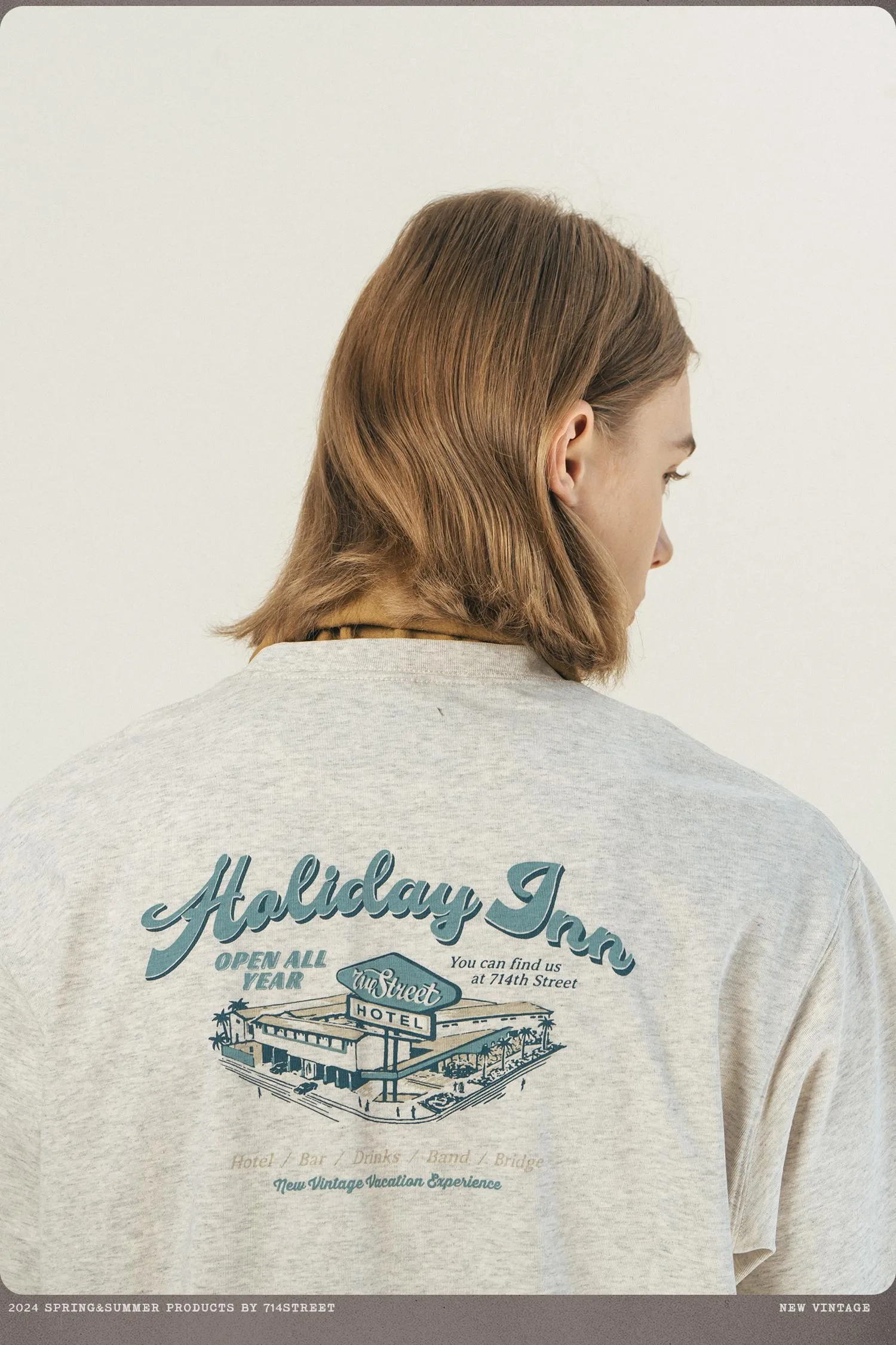 714STREET カジュアルプリントTシャツ 714ST037