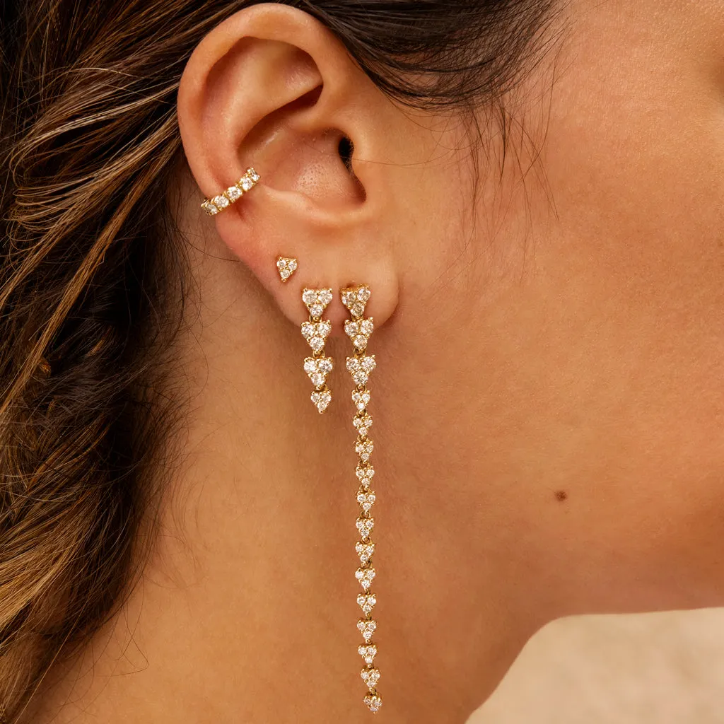 8 LARGE DIAMOND EAR CUFF