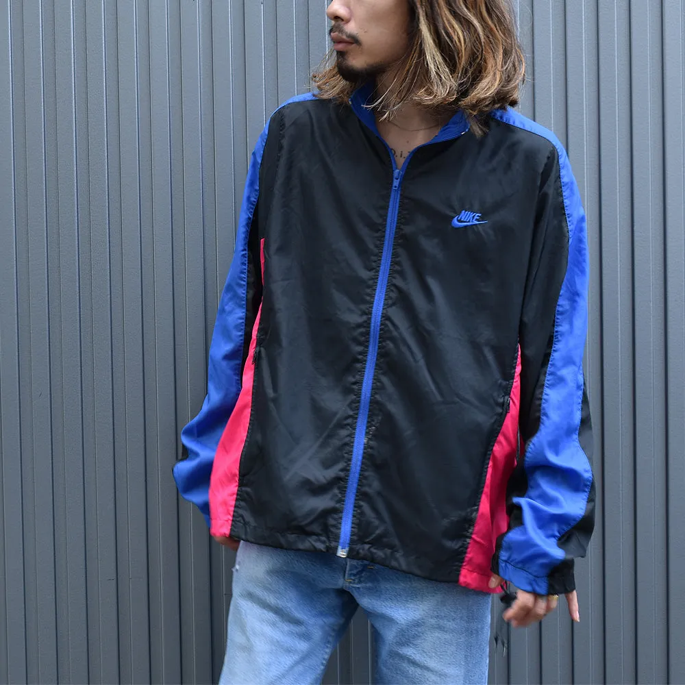 80's　NIKE/ナイキ 銀タグ 刺繍ロゴ ナイロンジャケット　220927