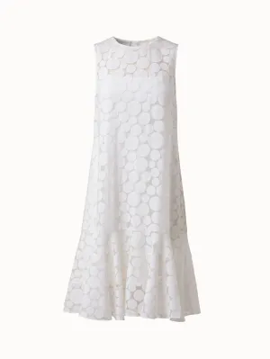 A-line dress in Viscose Dot Organza