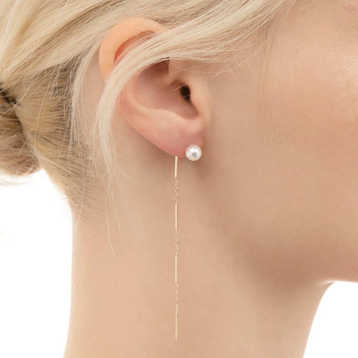 Akoya Pearl Chain Earring