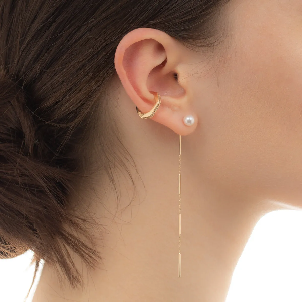 Akoya Pearl Chain Earring