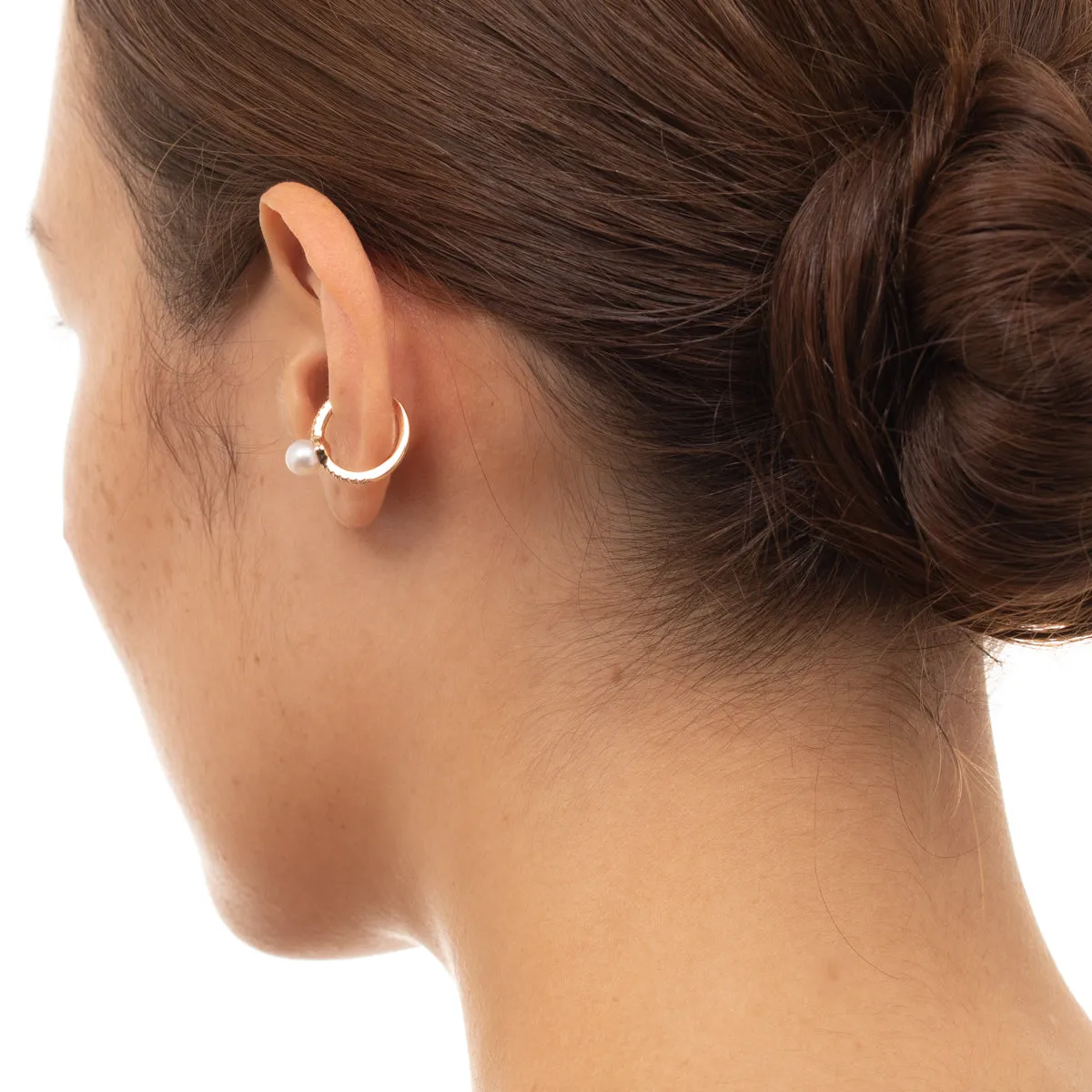 Akoya Pearl Diamond Ear Cuff