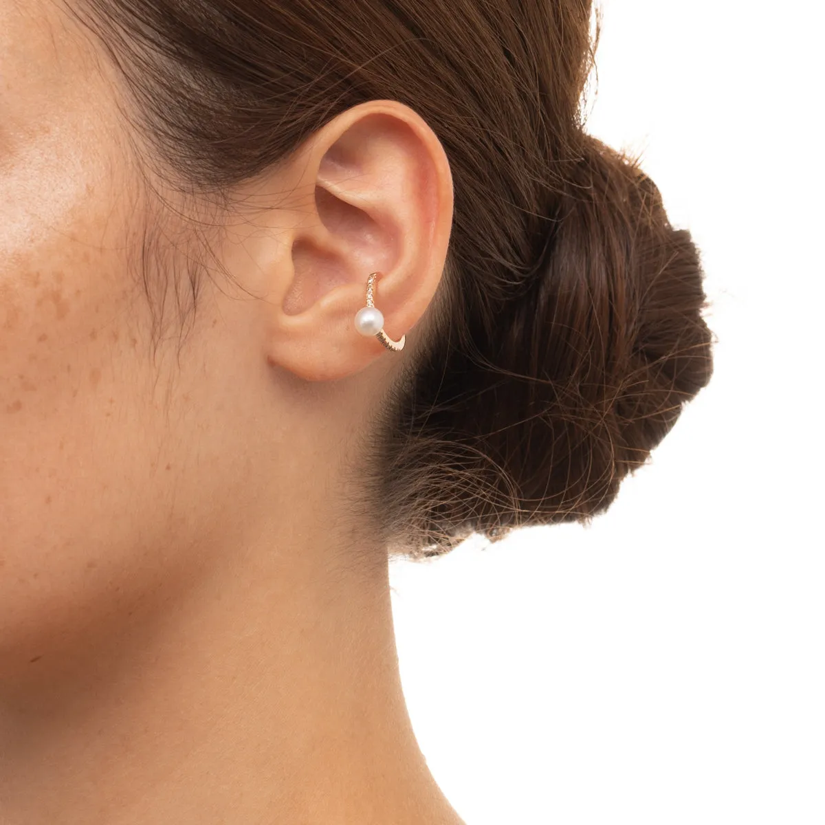 Akoya Pearl Diamond Ear Cuff