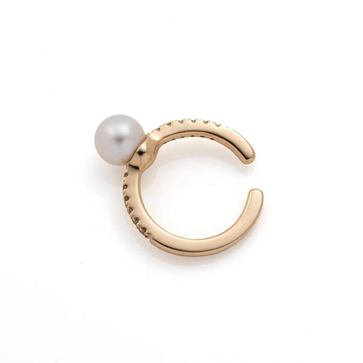 Akoya Pearl Diamond Ear Cuff