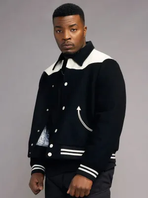 All American Tv Show Spencer James Black And White Bomber Jacket