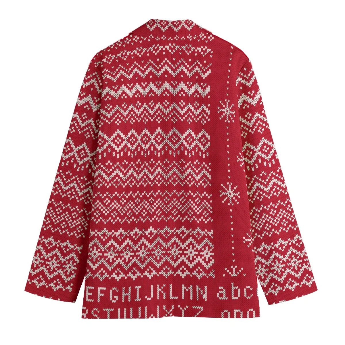 All-Over Print Women's Leisure Blazer | 245GSM Cotton.  Christmas theme