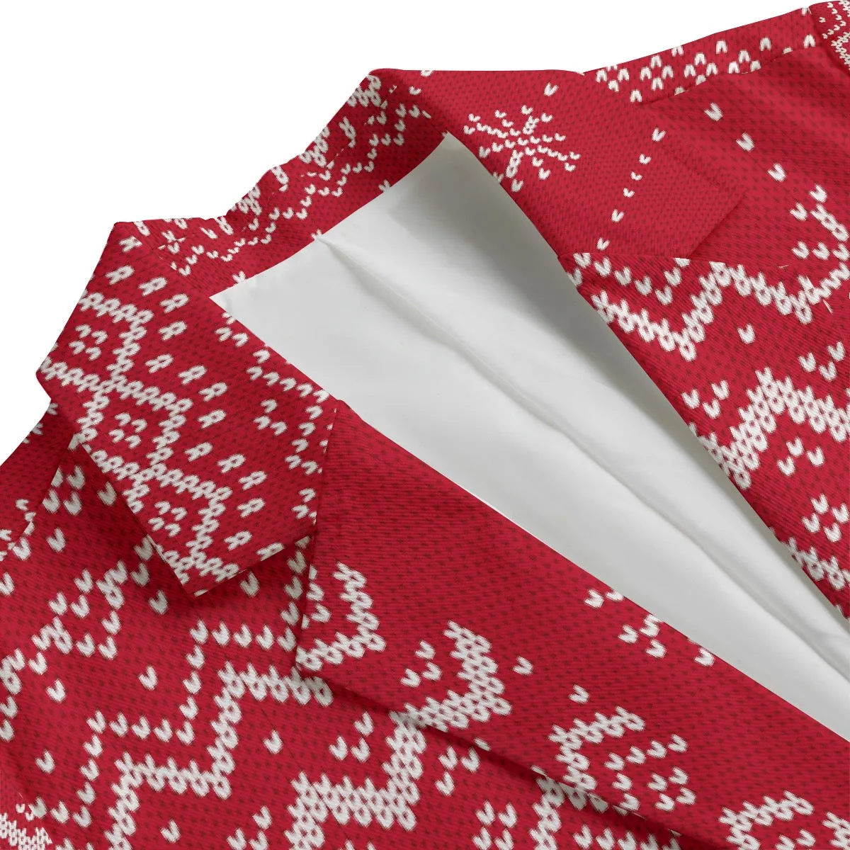 All-Over Print Women's Leisure Blazer | 245GSM Cotton.  Christmas theme