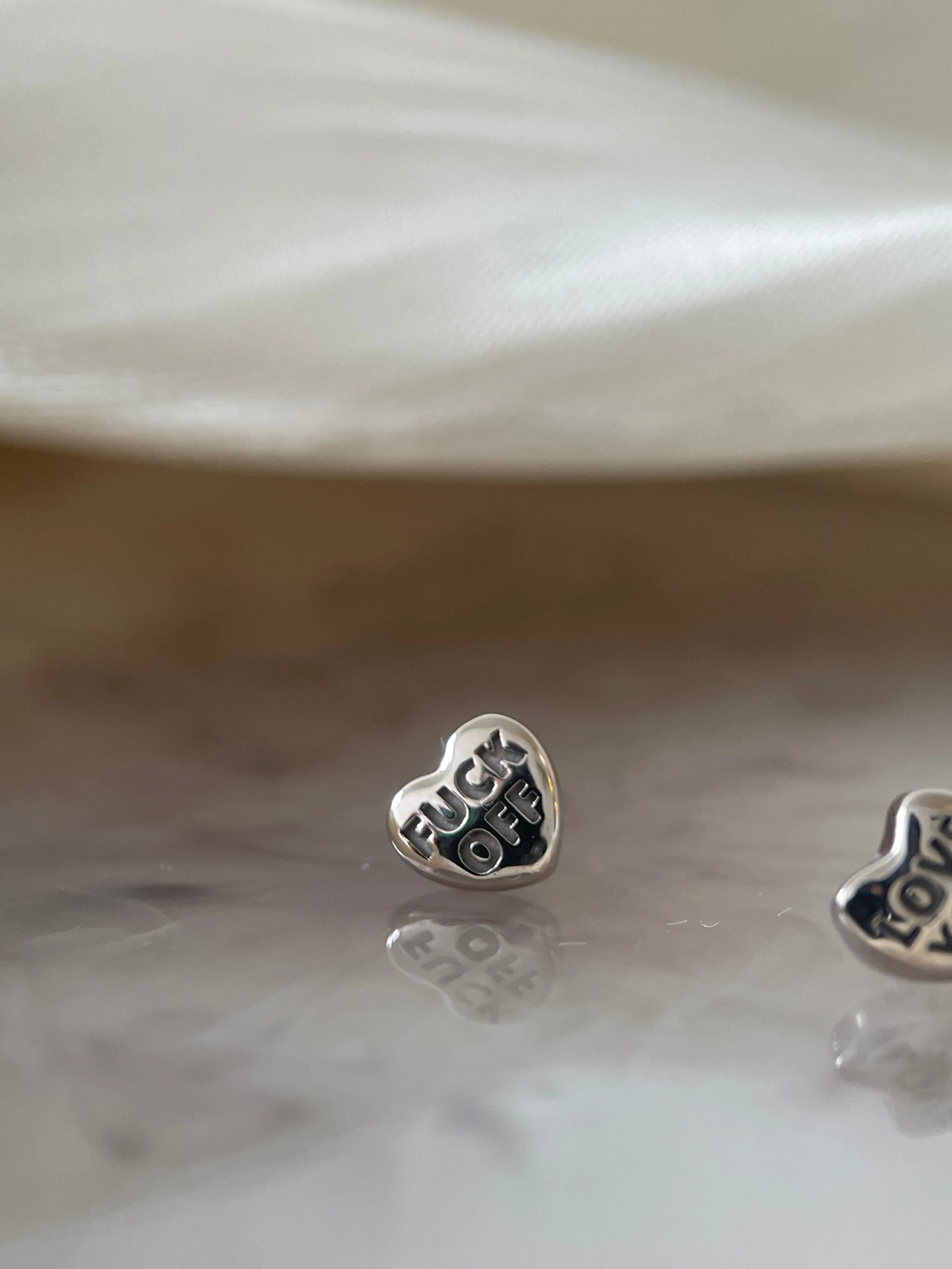 Anatometal Valentine Heart Ends Threadless