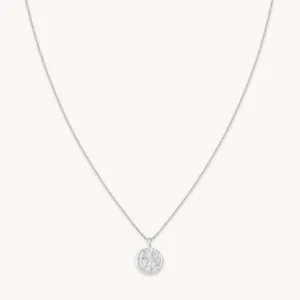 Aries Zodiac Pendant Necklace in Silver