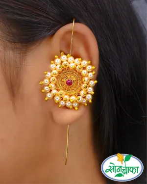 ARTISTIC PEARL EAR-CUFF