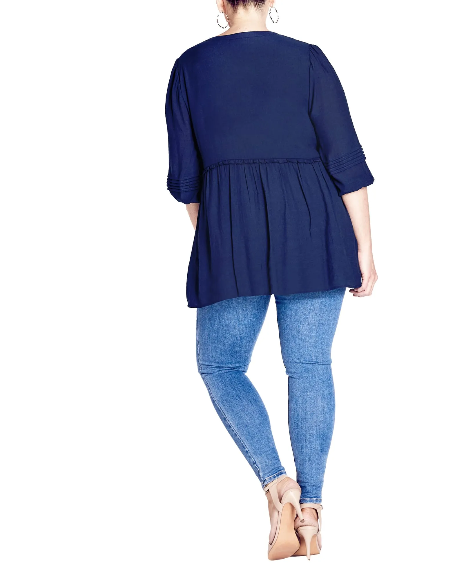 Ashley Pintuck Top | Navy