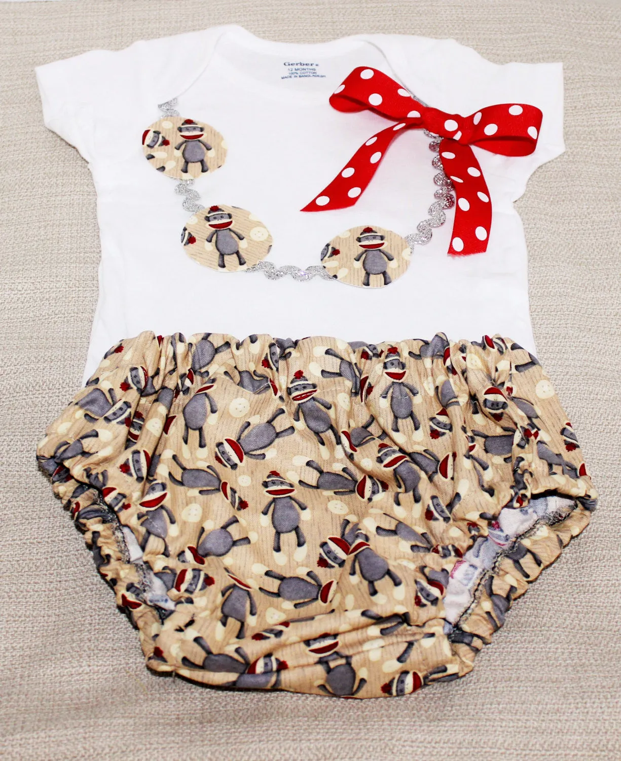 Baby Girl/Toddler Sock Monkey cake smash outfit with party hat, Sock monkey outfit, Girls cake smash outfit, Sock Monkey banner