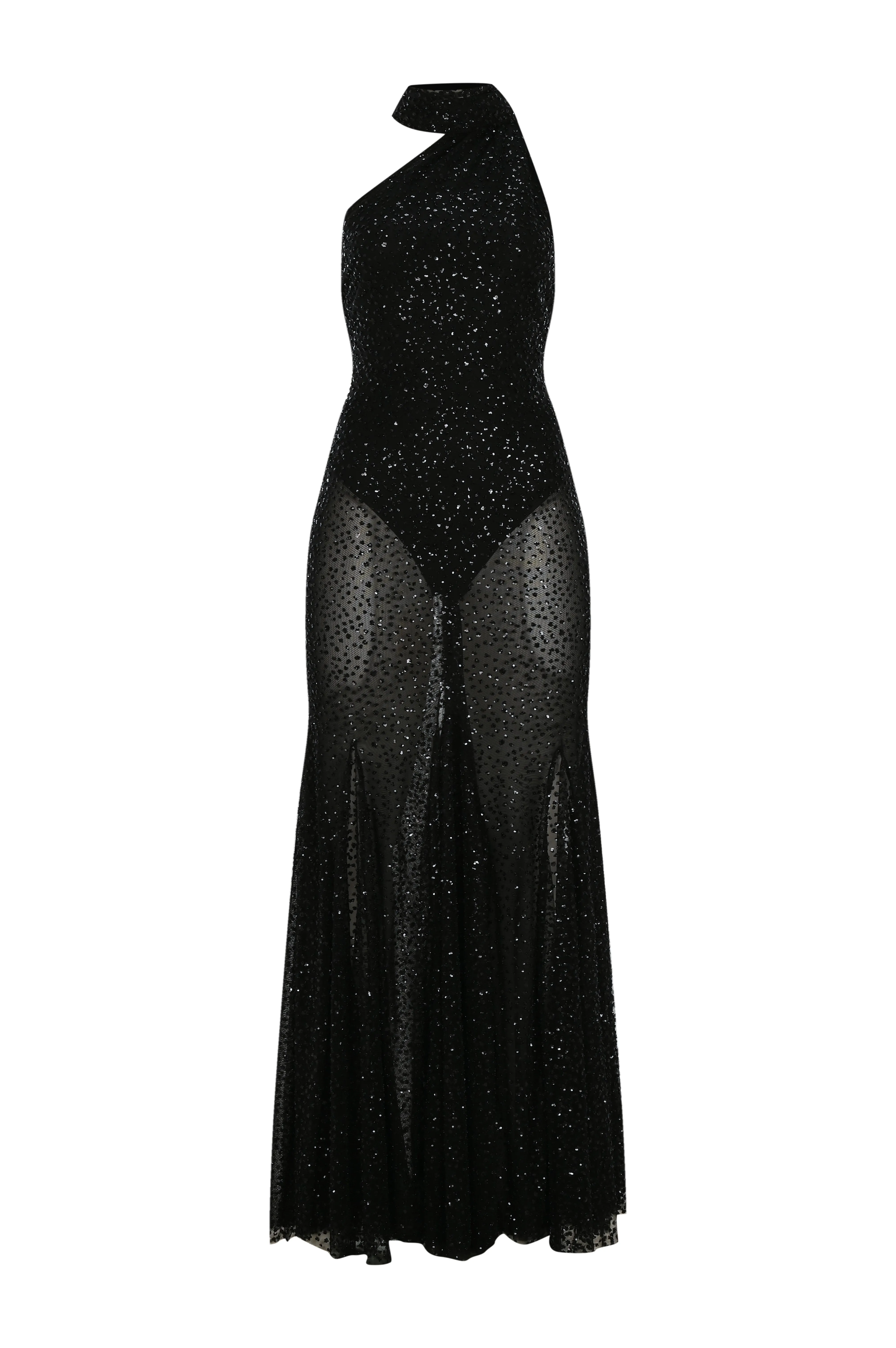 Back Detailed Sleeveless Black Dress