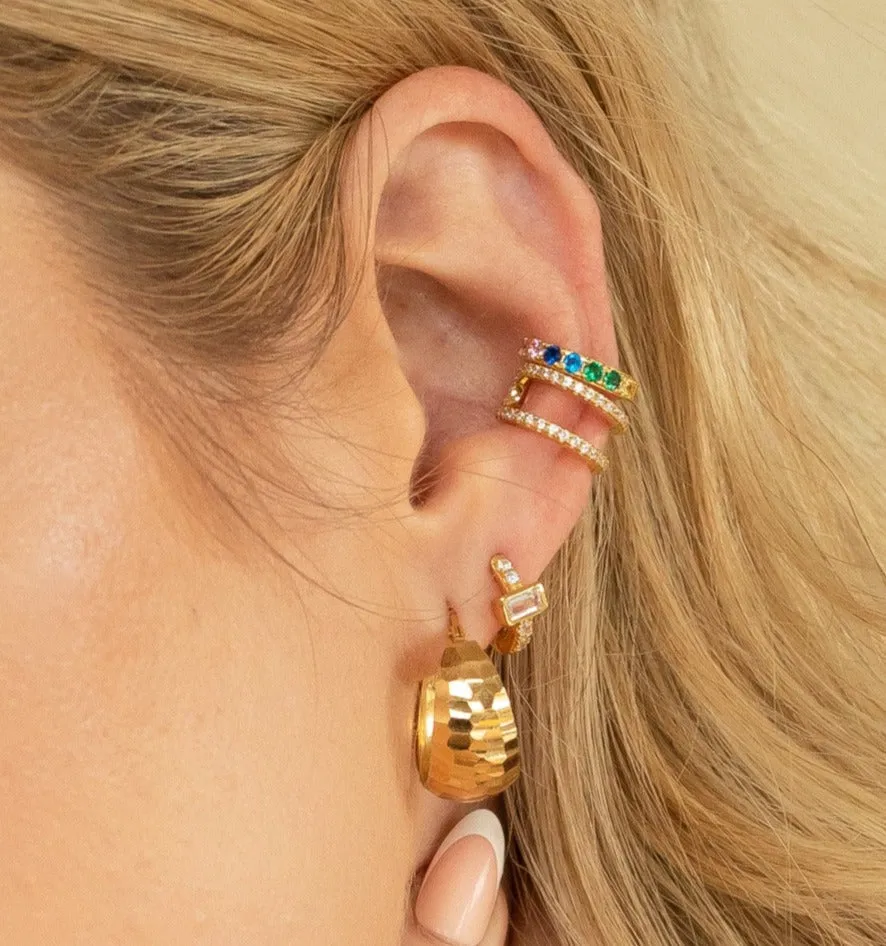 Baguette Hoop Earrings