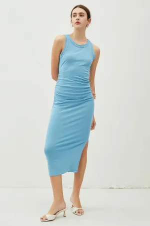 Basic Solid Ribbed Midi Tank Dress