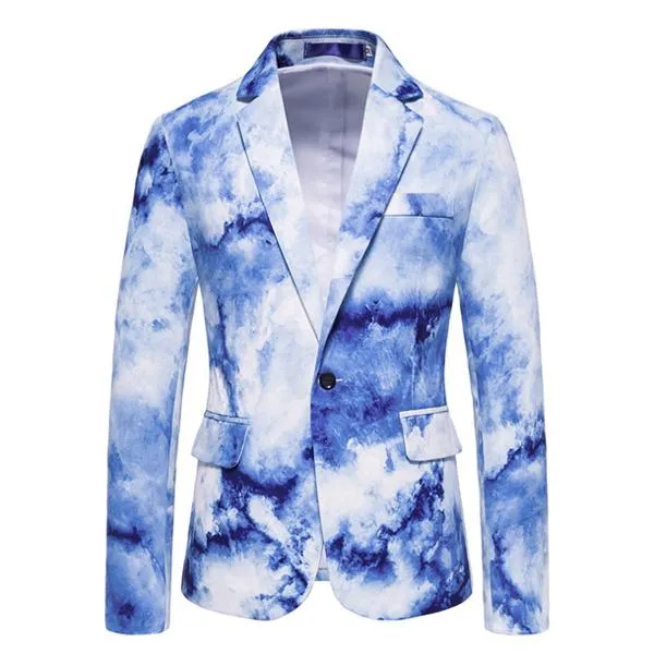 Blazer vintage décontracté à boutonnage simple pour homme