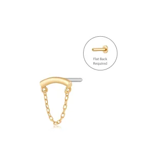 BOWERY | Draped Chain Threadless Flatback Earring