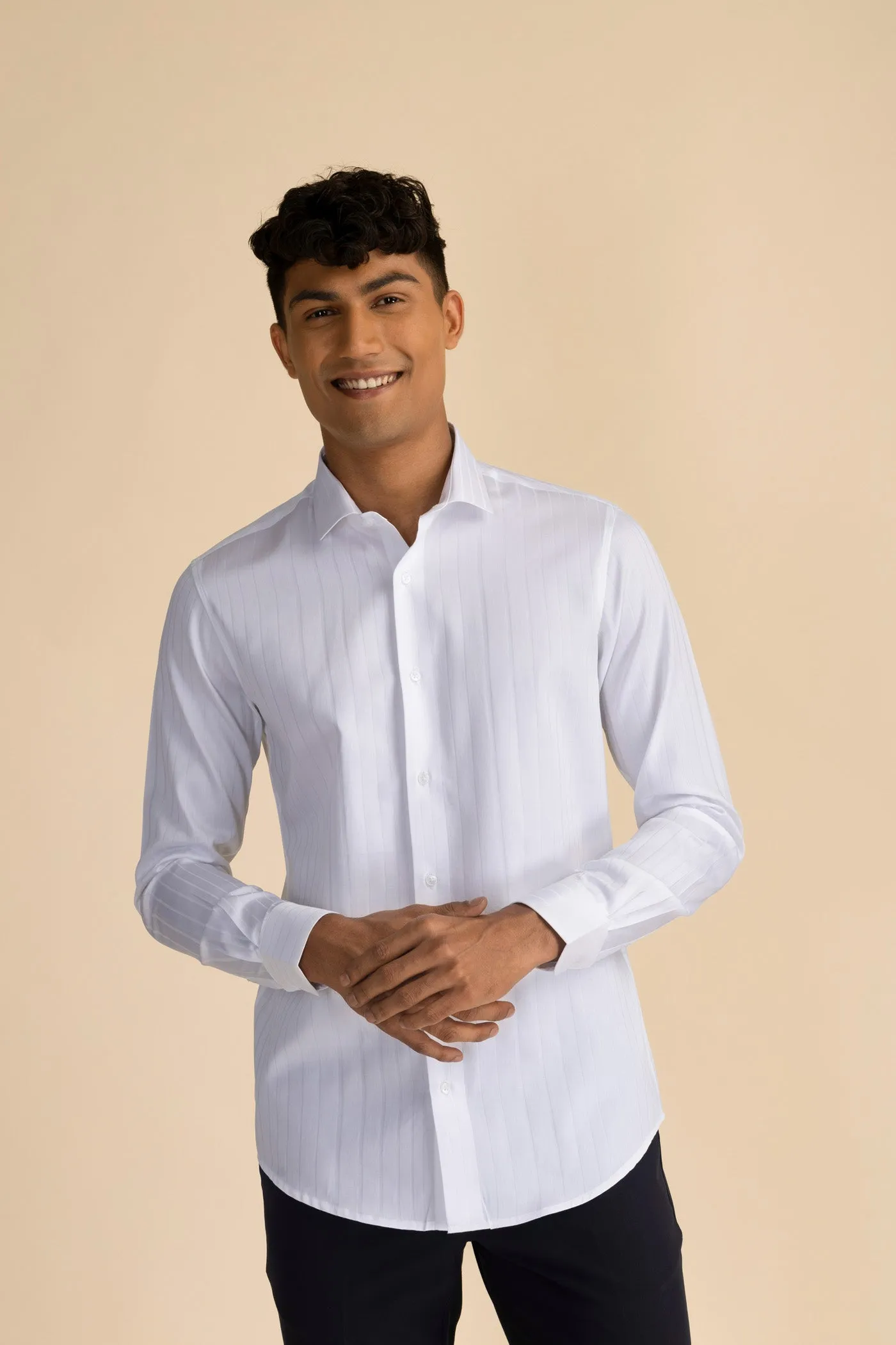 Bronco Stripe White Shirt EOSS