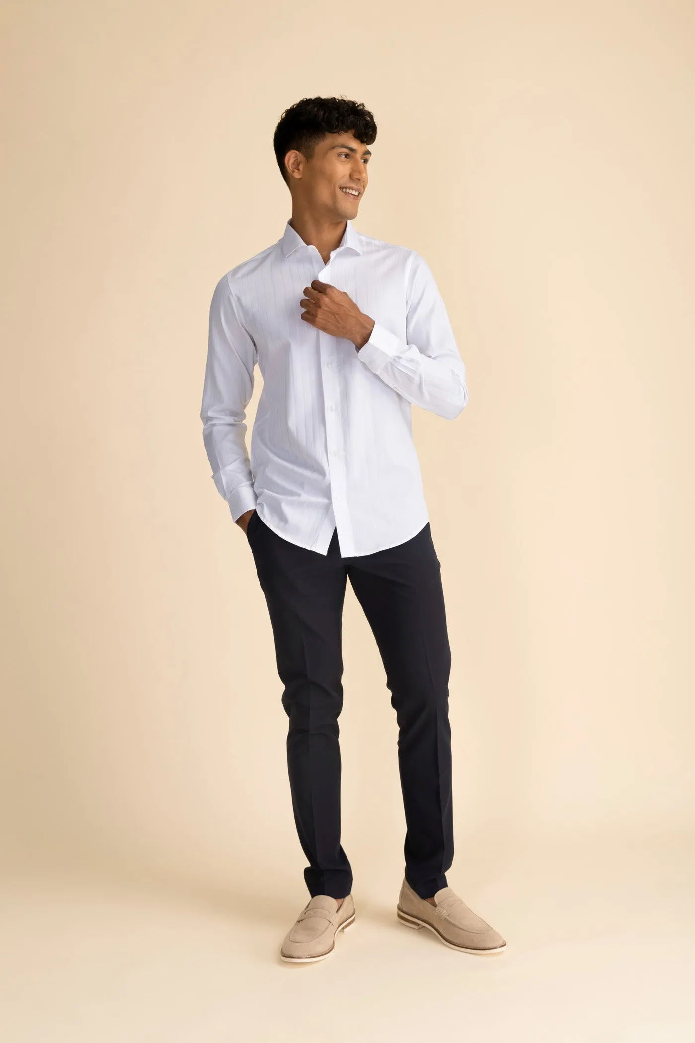 Bronco Stripe White Shirt EOSS