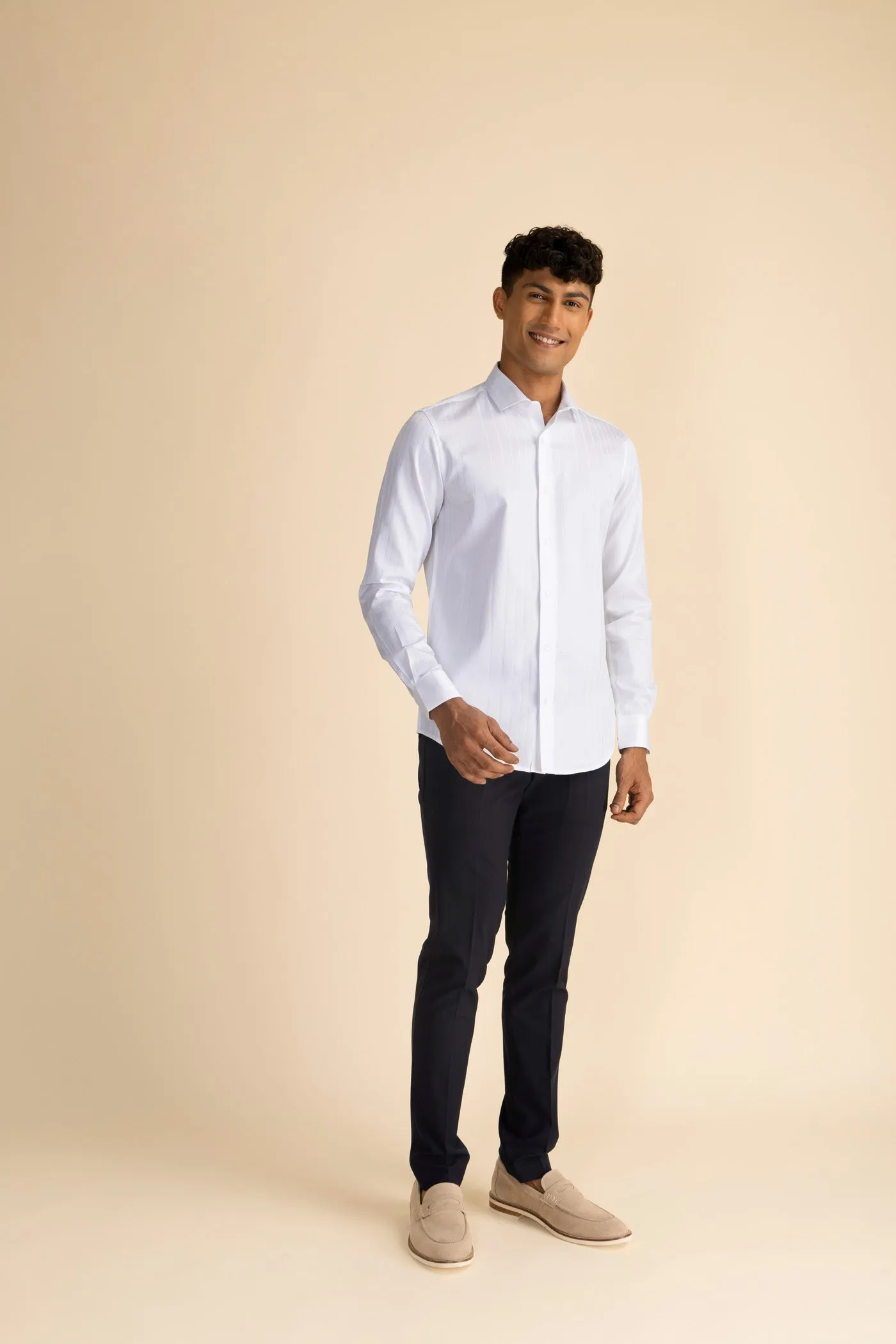 Bronco Stripe White Shirt EOSS
