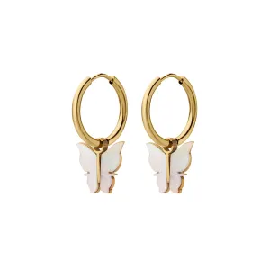 Butterfly Charm Hoops