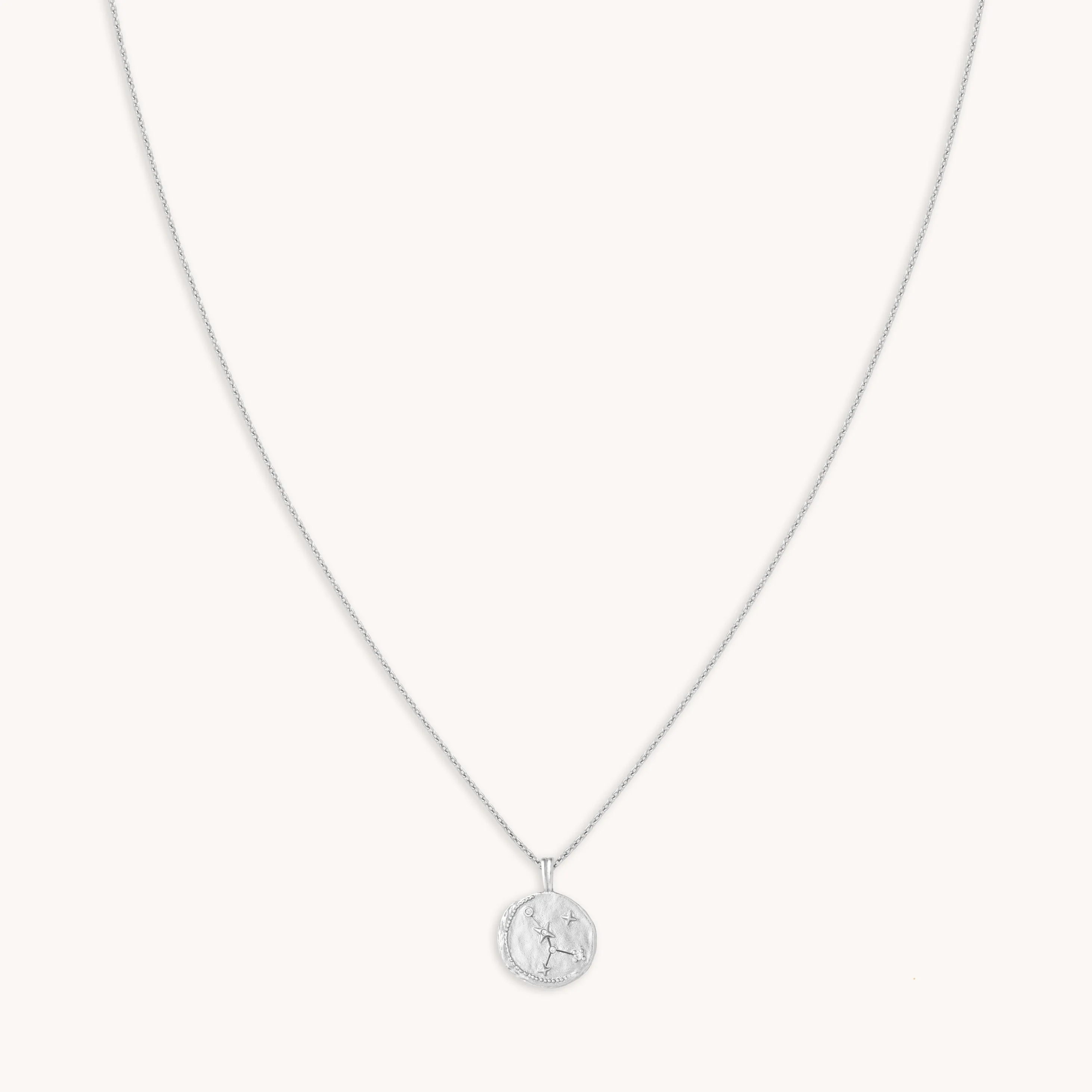 Cancer Zodiac Pendant Necklace in Silver