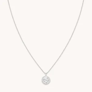 Capricorn Zodiac Pendant Necklace in Silver